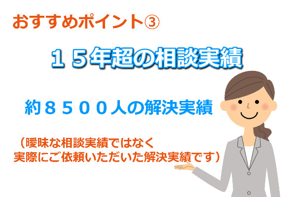 おすすめポイント③15年の実績