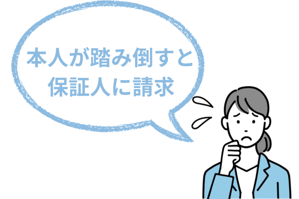 本人が踏み倒すと保証人に請求
