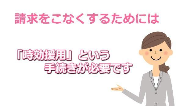 請求を止めるには時効援用という手続きが必要