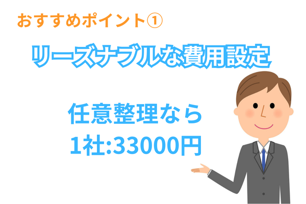 おすすめポイント①リーズナブルな費用