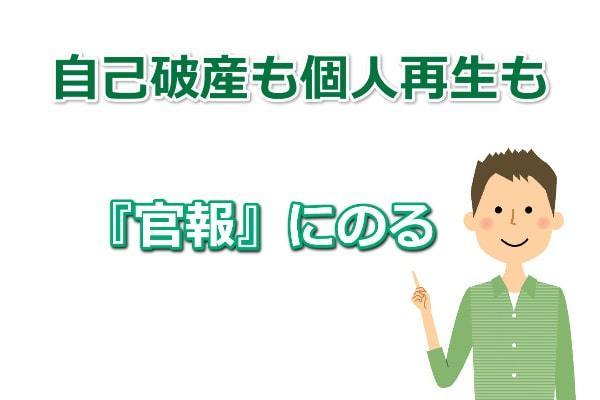 自己破産も個人再生も官報にのる