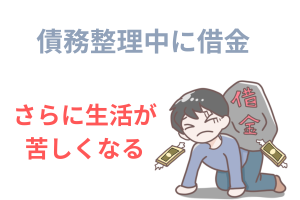 債務整理中に借金すると生活が苦しくなる