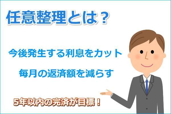 任意整理とは？今後の利息カットし、毎月の返済額を減らす！