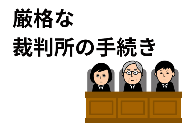 自己破産は厳格な裁判所の手続き