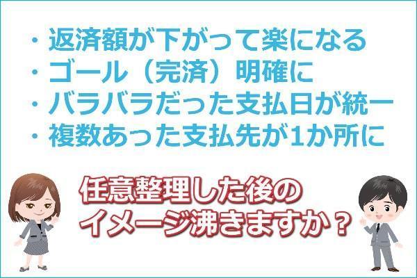 任意整理をした後のイメージ湧きますか？