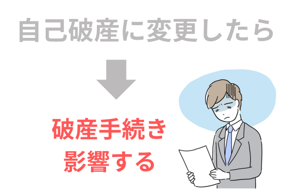 自己破産の手続きに影響する