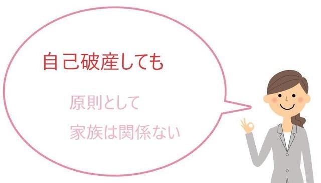 自己破産しても家族は関係ない