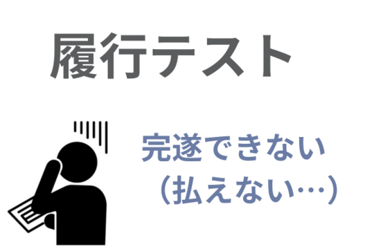 履行テストを失敗する