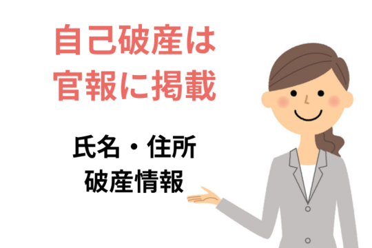 自己破産は官報に掲載