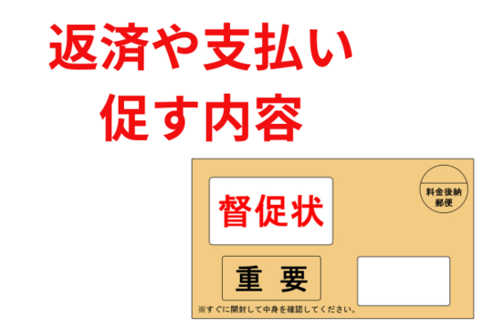 請求書や催告書が届く