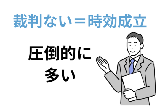 裁判なく時効になるケースは多い