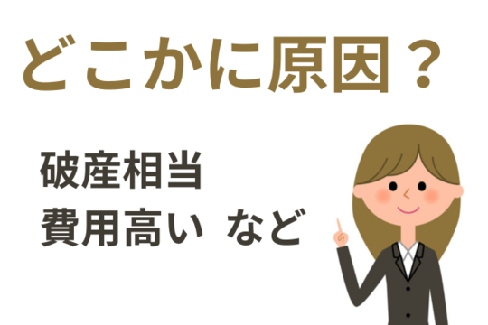 任意整理の費用が払えないのはどこかに問題がある