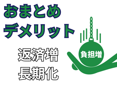 おまとめローンのデメリットは返済が増えるのと長期化すること