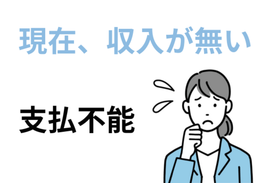 無職は支払不能の状態