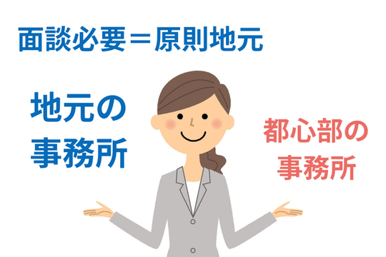 地元と都心部の事務所どちらがおすすめ