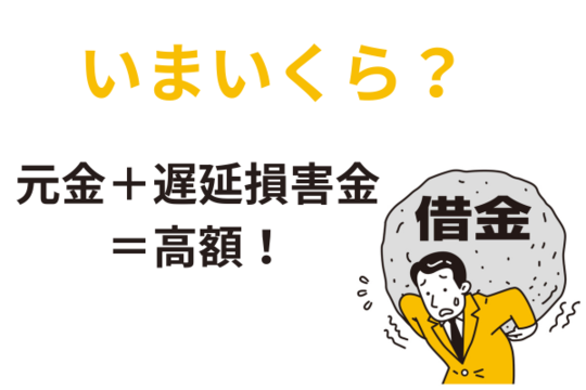 元金と遅延損害金で高額