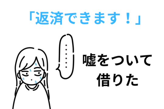 返済できると嘘をついて借りた