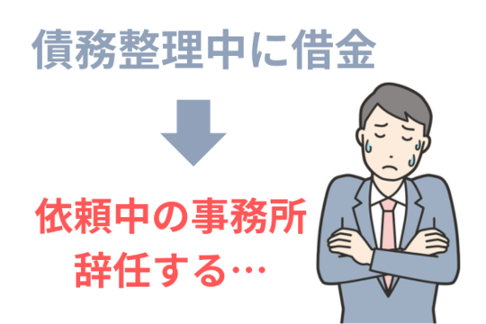 債務整理中に借金すると専門家は辞任する