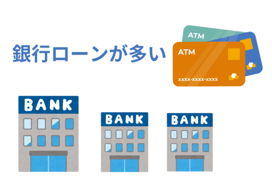 銀行カードローンが多い任意整理